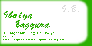 ibolya bagyura business card